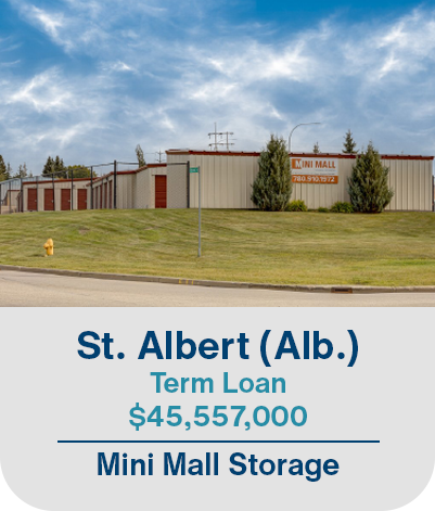 St. Albert (Alb.), Term Loan $45,557,000. Mini Mall Storage