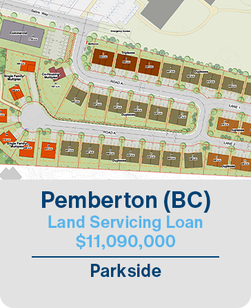 Pemberton (BC) Land Servicing Loan $11,090,000 Parkside