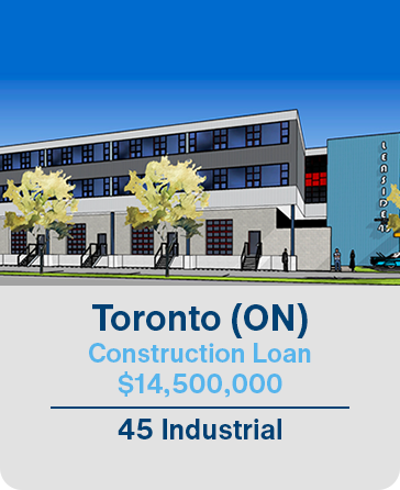 Toronto (ON) Construction Loan $14,500,000 45 Industrial