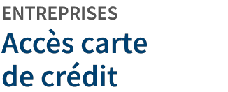 Cartes de crdit pour les entreprises