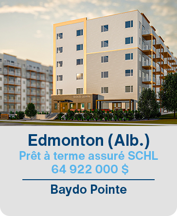 Edmonton (Alb.) Prêt à terme assuré SCHL 64 922 000 $ Baydo Pointe