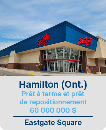 Hamilton (Ont.) Prêt à terme et prêt de repositionnement 60 000 000 $ Eastgate Square